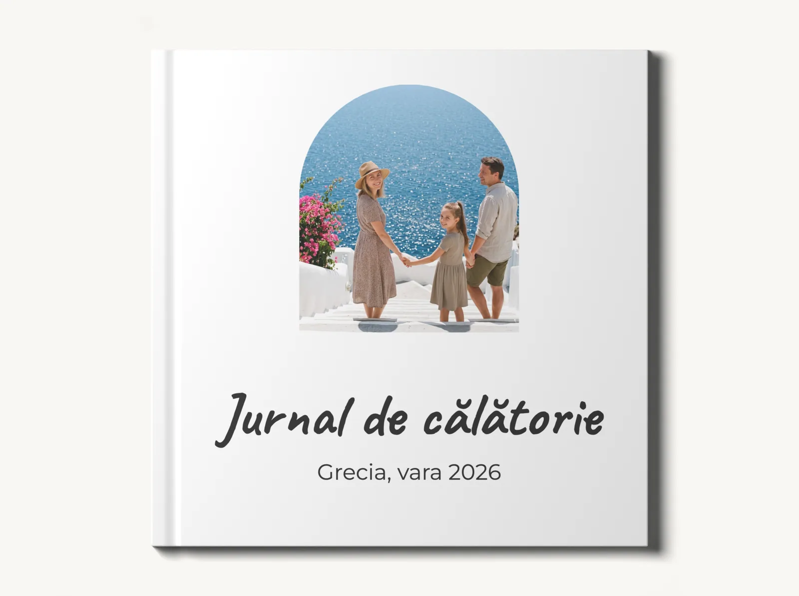 Albumul demo închis, coperta văzută drept, în tema Călătorii moderne