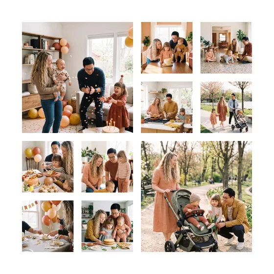 Pagină în tema Familie modernă cu 10 poze