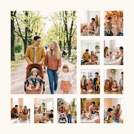 Pagină în tema Familie modernă cu 12 poze