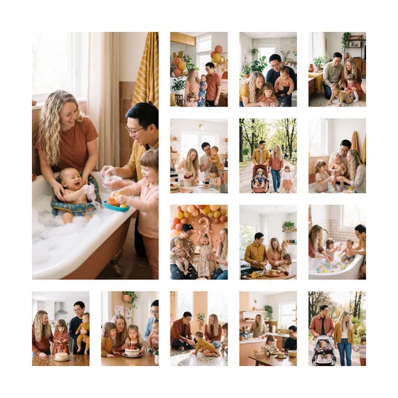 Pagină în tema Familie modernă cu 15 poze
