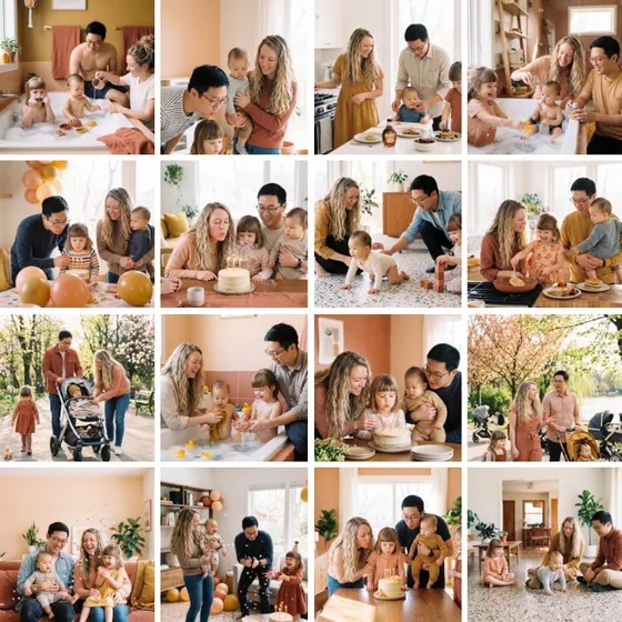 Pagină în tema Familie modernă cu 16 poze