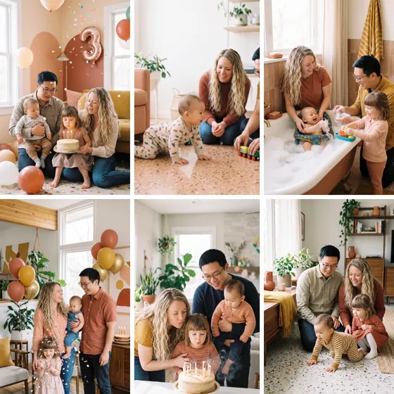 Pagină în tema Familie modernă cu 6 poze