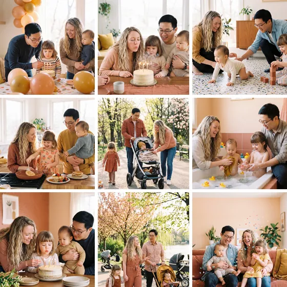 Pagină în tema Familie modernă cu 9 poze