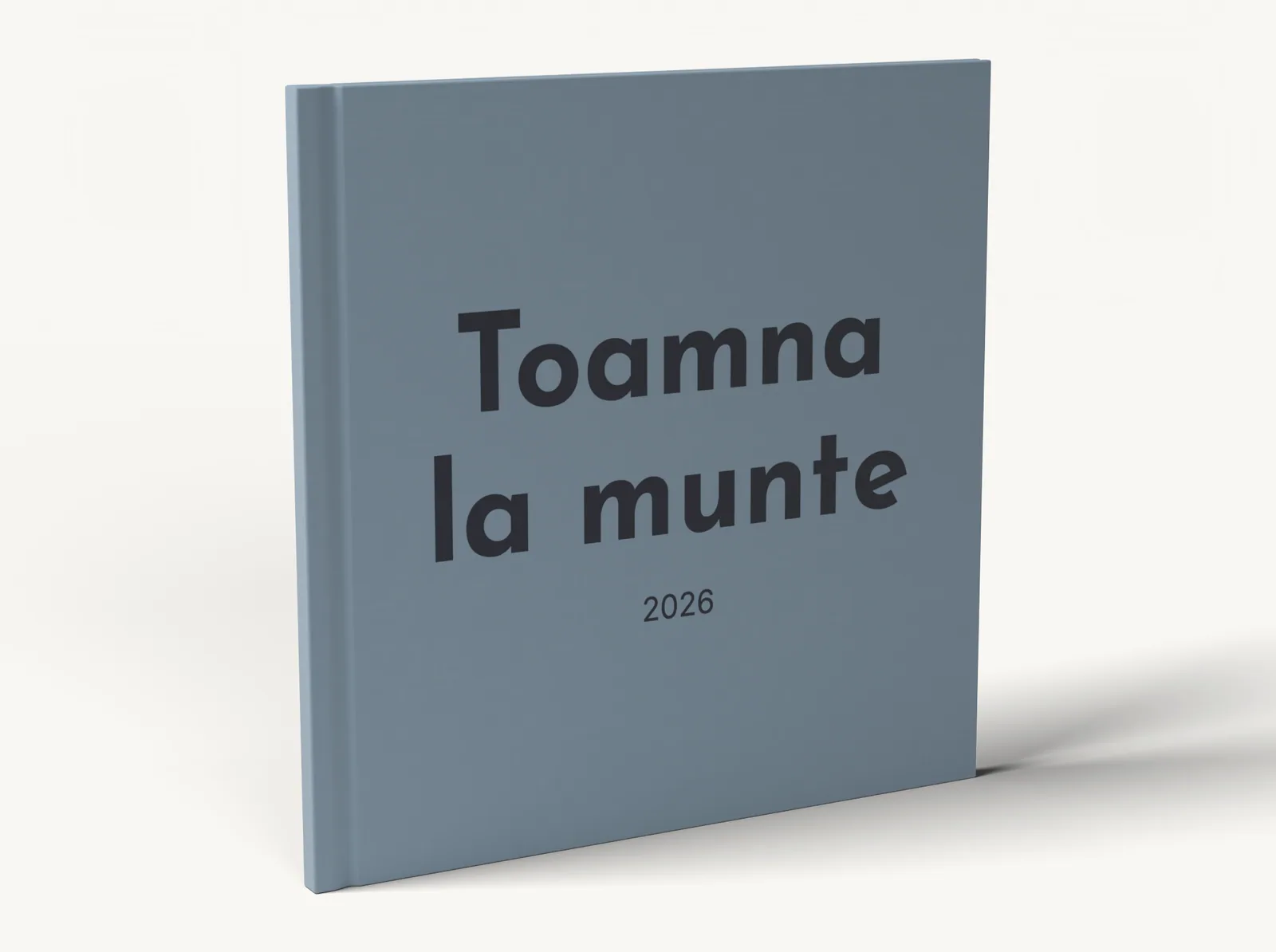 Albumul demo în picioare, cu cotorul la vedere, în tema Pânză albastru prăfuit